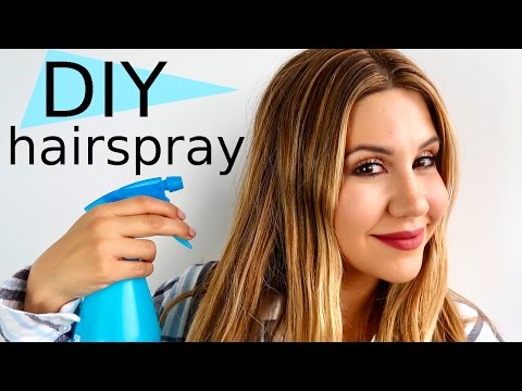 Part of a video titled DIY HAIRSPRAY - Ditch All The Chemicals! - YouTube