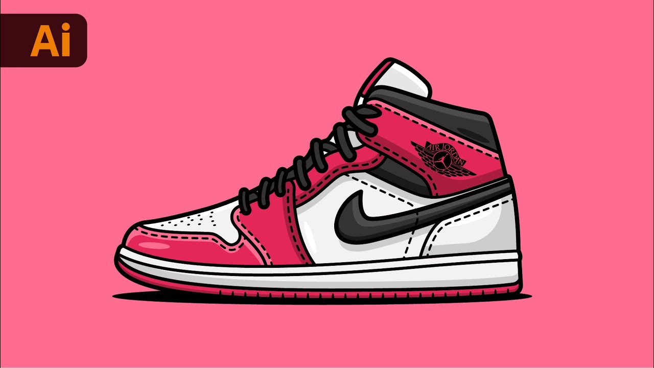 How to Create Vector Nike Sneaker Shoe | Illustrator Tutorial