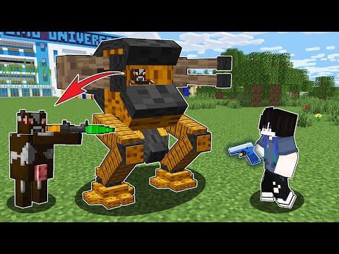 EPIC Minecraft MECH COW vs EVIL COW SHOWDOWN!