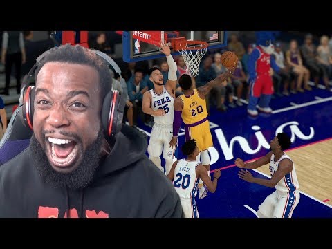 I DUNKED ON BEN SIMMONS!! Lakers vs Sixers NBA 2K19 MyCareer Ep 78