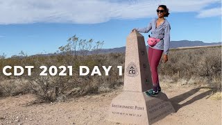 Continental Divide Trail 2021 thru-hike Day 1- the southern monument to the first water cache!