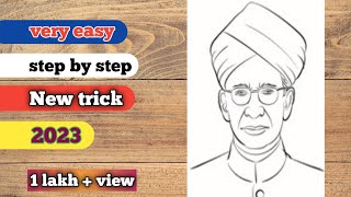 Dr. sarvepalli radha krishnan easy drawing 📝🌺 #shorts #shortsvideo