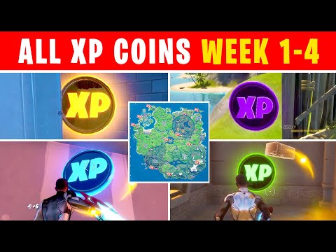 *NEW* XP COINS Week 4 (All XP Coin Locations Week 1-4)