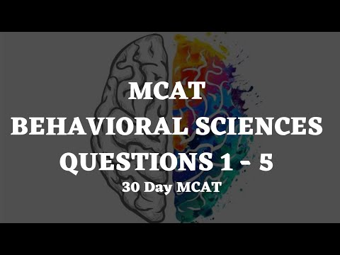30 Day MCAT Behavioural Sciences Questions 1-5