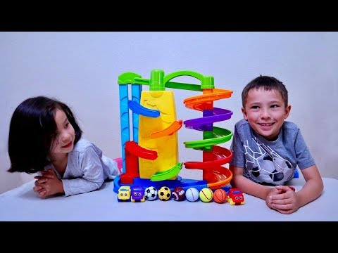 Learn The Names of Sports Ball for Children with Rollin' Ramp Baby Toy