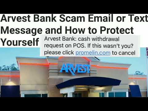 Arvest Bank Text Message