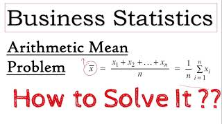 Download the video "Arithmetic Mean Part 1 - Statistics| How to find arithmetic mean or  average?"