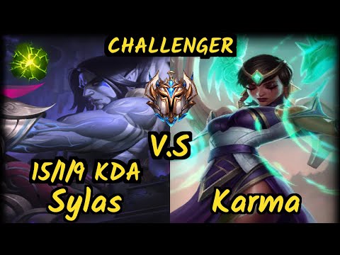 SUP Frozen (SYLAS) vs KARMA - 15/1/9 KDA MID CHALLENGER GAMEPLAY - EUW