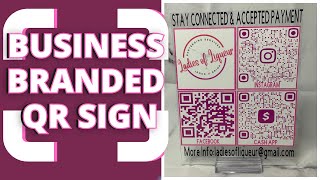 BUSINESS BRANDED QR CODE SIGN | Maximizing Your Income With A Cricut $$