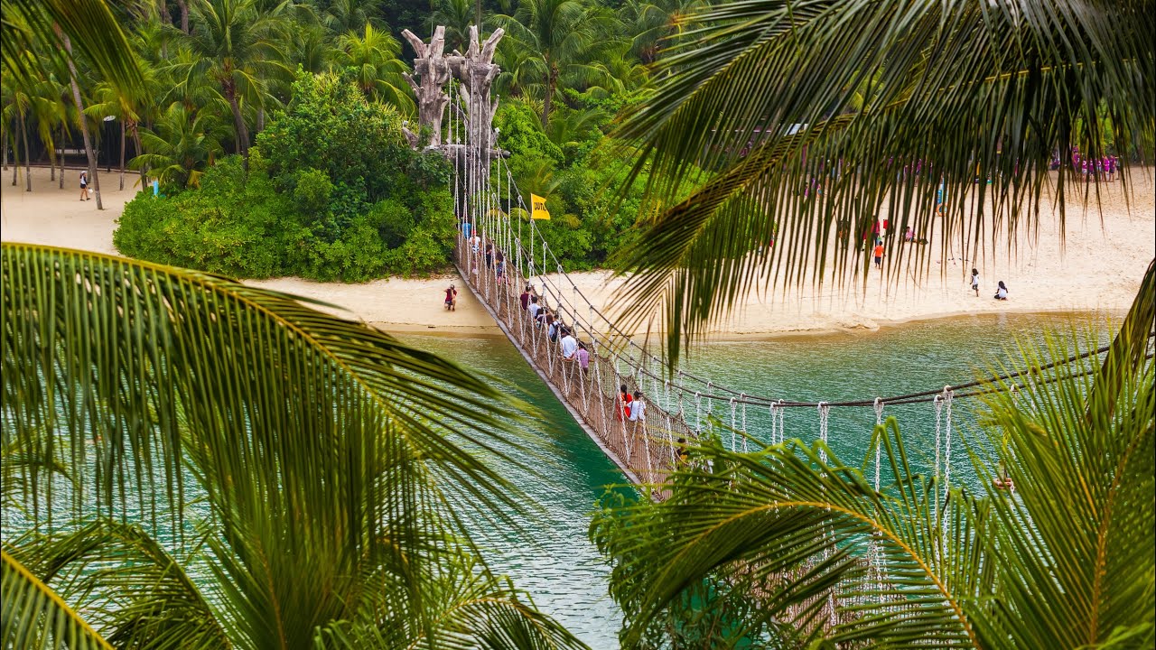 Explore Siloso Beach's iconic Floating Bridge on this tour!
