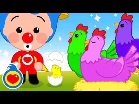 Galline Colorate🐔 Imparare i Colori 🤍 Con Plim Plim - Un Eroe del Cuore