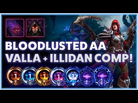 Valla Rain - BLOODLUSTED AA VALLA + ILLIDAN COMP! - B2GM Season 1 2024