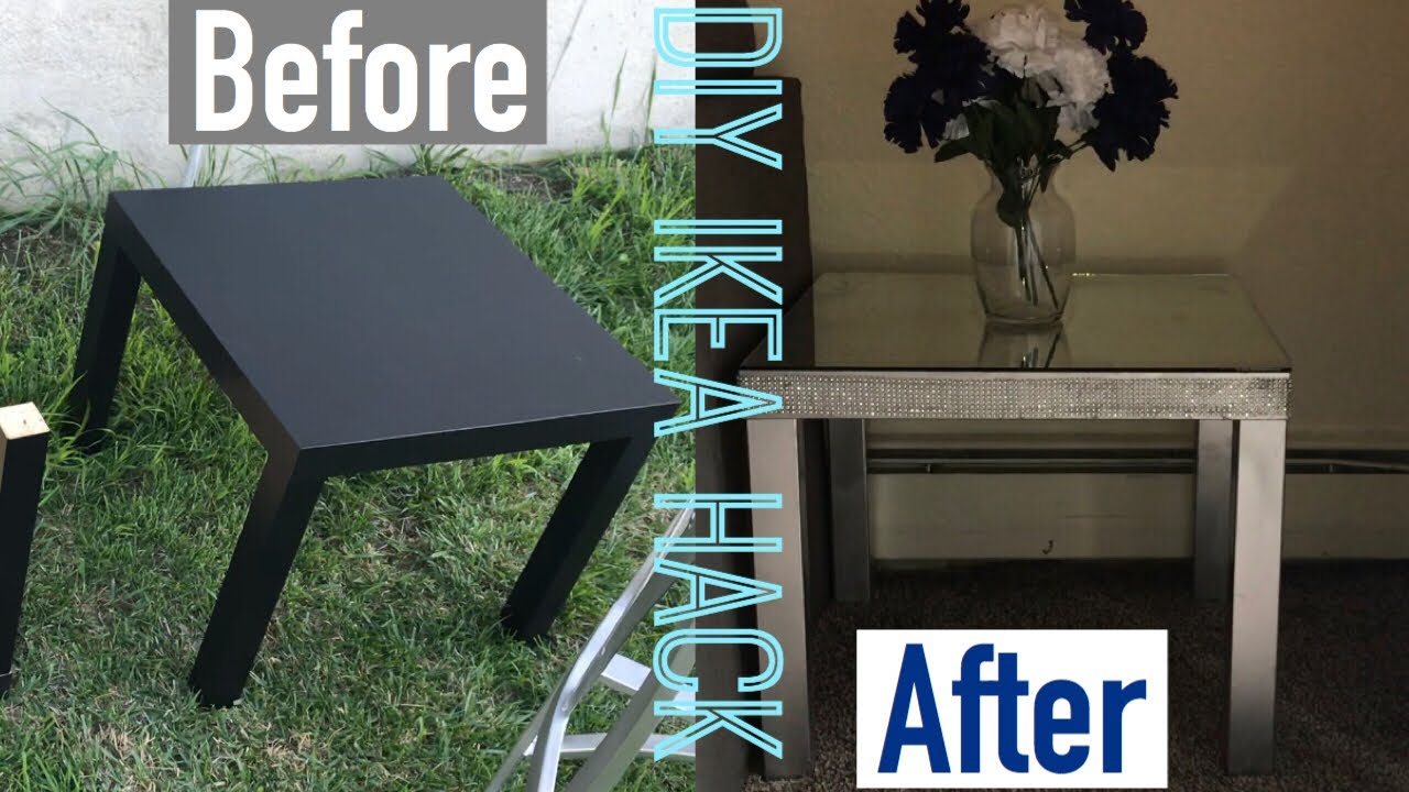 DIY - MIRRORED END TABLE (IKEA HACK)