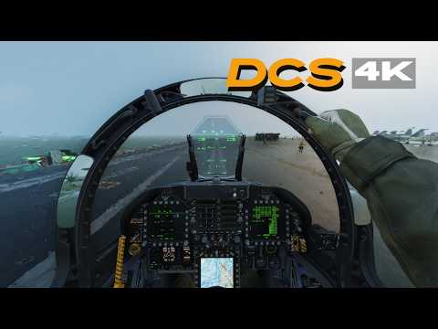F/A-18C FULL Realistic Supercarrier Ops Pure Sound | 4K 60FPS DCS World