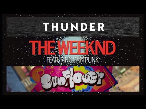 The Weeknd x Imagine Dragons x Post Malone - I Feel It Coming/Sunflower/Thunder/Starboy (MV MASHUP)