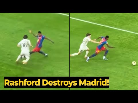Marcus Rashford CRAZY DUELS with Alvaro Carreras in Supercopa final Barcelona vs Real Madrid