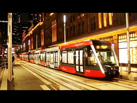 Sydney Trams - Saturday Night on George Street - March 2022