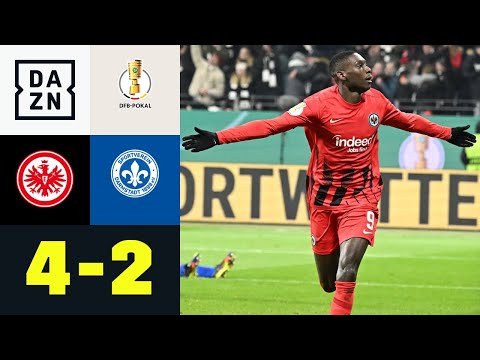 Kolo Muani entscheidet packendes Derby im Alleingang: Frankfurt - Darmstadt 4:2 | DFB-Pokal | DAZN