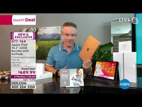 Apple iPad 10.2" 32GB Space Gray Bundle with Keyboard an...