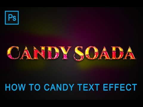 How To Text Effect Design Candy Effect In Photoshop [Urdu Hindi] Tutorial
