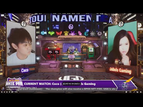 JOBOLS VS COCO ML  UGG Axie Pro Tournament Season 1 Day 2