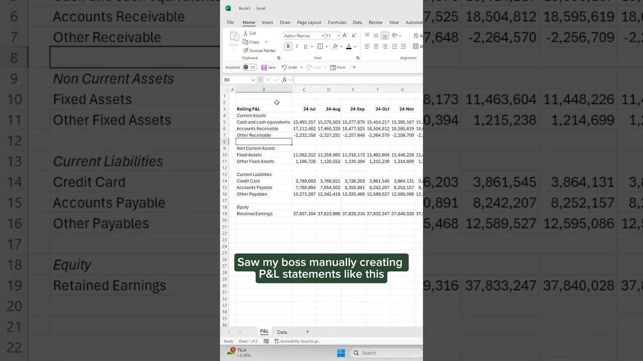 How to automate your FP&A reporting and analysis 🤯 #excel #accounting #finance #tutorial #datarails