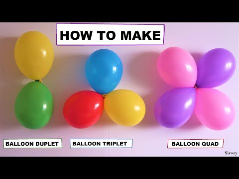 How To Tie Balloons Together | How To Make Balloon Duplet Triplet n Quad | Basic Balloon Decorations
