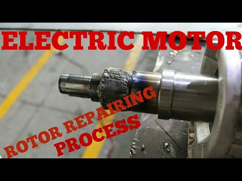 Electric motor rotor repairing process gone through tig weld...