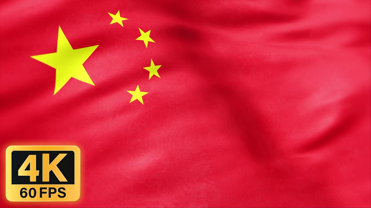 CHINESE FLAG 🇨🇳 1 HOUR 4K 60FPS
