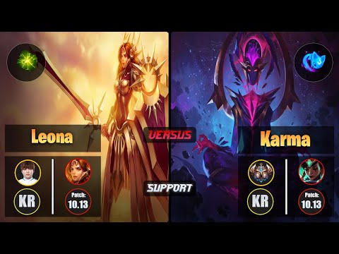 Beryl LEONA (Support) [Aftershock] VS KARMA - Challenger KR Patch 10.13