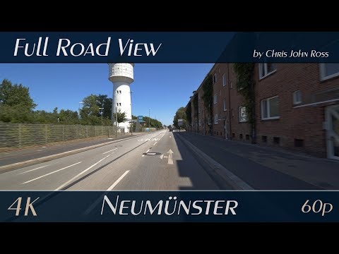 Neumünster, Germany: Tungendorfer Straße, Ilsahl, Max-Johannsen-Brücke, B430 - 4K (UHD/2160p/60p)
