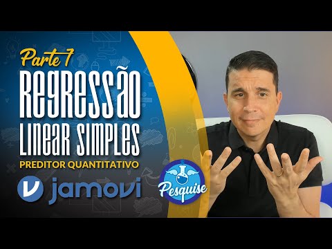 Regressão Linear Simples ULTRA SIMPLES- Parte 1: Preditor Quantitativo (JAMOVI)