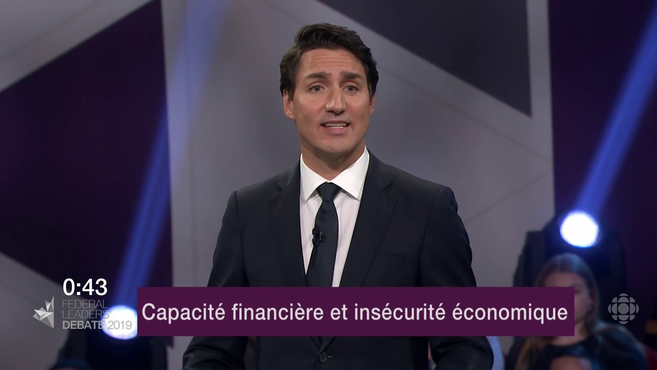 Elizabeth May et Justin Trudeau débattent sur l'endettement et les finances publiques