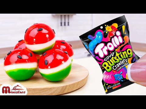 🍉 So Satisfying Miniature Trolli Watermelon Recipe | ASMR Cooking Mini Food