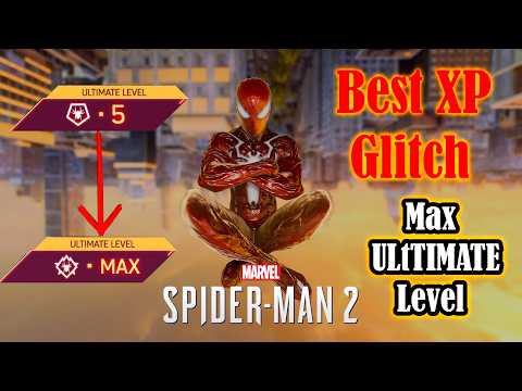 FASTEST XP GLITCH FOR MAX ULTIMATE LEVEL - Unlock All Symbiote Styles Fast - Marvel's Spider-Man 2