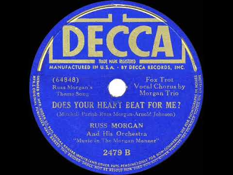 1939 HITS ARCHIVE: Does Your Heart Beat For Me - Russ Morgan (Morgan Trio, vocal) (Decca version)