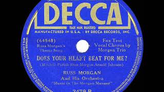 1939 HITS ARCHIVE: Does Your Heart Beat For Me - Russ Morgan (Morgan Trio, vocal) (Decca version)