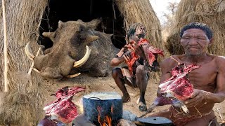 Hadza Successful hunt meat