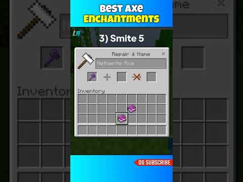 Best ENCHANTMENTS For AXE | OVERPOWERED | Minecraft (Part 3) | #shorts