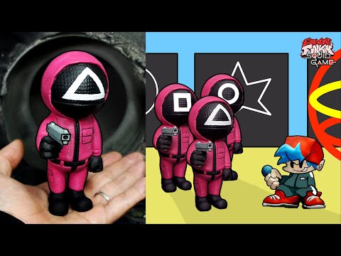 [FNF] Making Squid Game Pink Soldier Sculpture Timelapse [VS Squid Game] - Friday Night Funkin' MOD