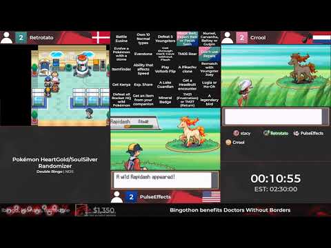 Bingothon 2019: Pokémon HG/SS Randomizer - Double Bingo by Retrotato vs. PulseEffects vs. Crrool