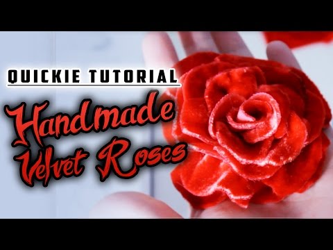 Quickie Tutorial: Handmade Velvet Roses