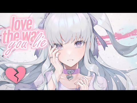 Nightcore - Love The Way You Lie (Lyrics)