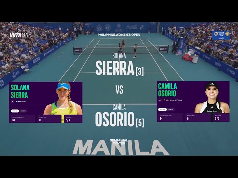 (3) Solana Sierra (ARG) vs  (5) Camila Osorio (COL)  -  Game, Set, Match