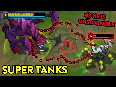 18 Minutes "UNSTOPPABLE SUPER TANKS" in League of Legends
