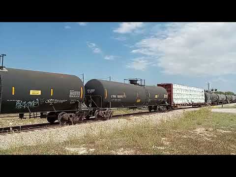 Ft Worth&Western Wb Cresson turn at Winscott Plover Rd crossing.  Cresson,Tx. 09/25/2022