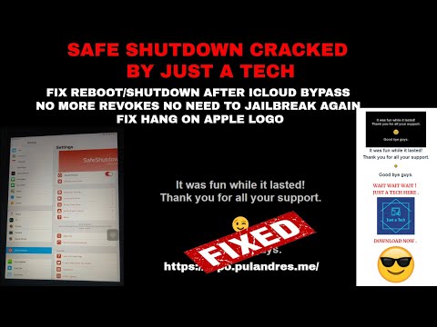 Safe Shutdown tweak | Reboot after icloudbypass iOS12/iOS13/13.6 |Fix hang on apple logo checkra1n
