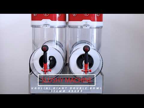 Video thumbnail for Ugolini GIANT Multi-Functional Double Bowl Granita / Slushy Machine with Magnetic Drive – 2 x 4 Gal. (15L)