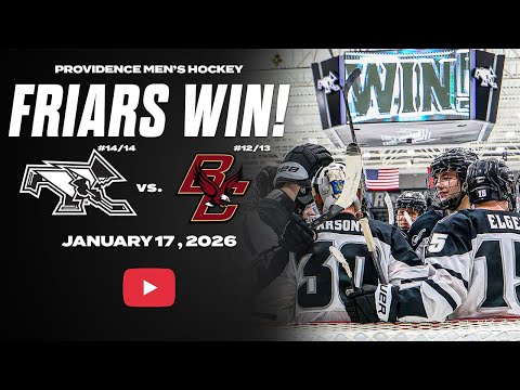 #14 Friars Complete Sweep over #12/13 Boston College in Men's Ice Hockey - HIGHLIGHTS