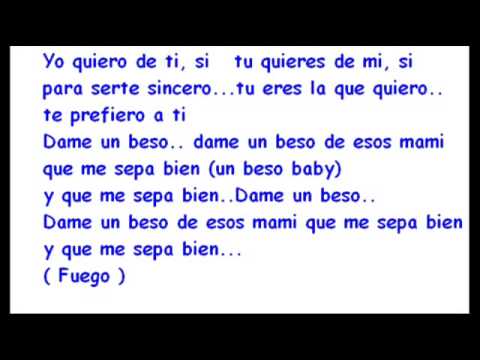 Dame un beso · Fuego ft Jadiel · Lyrics